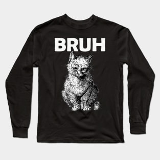 Lispe Cat Bruh Long Sleeve T-Shirt